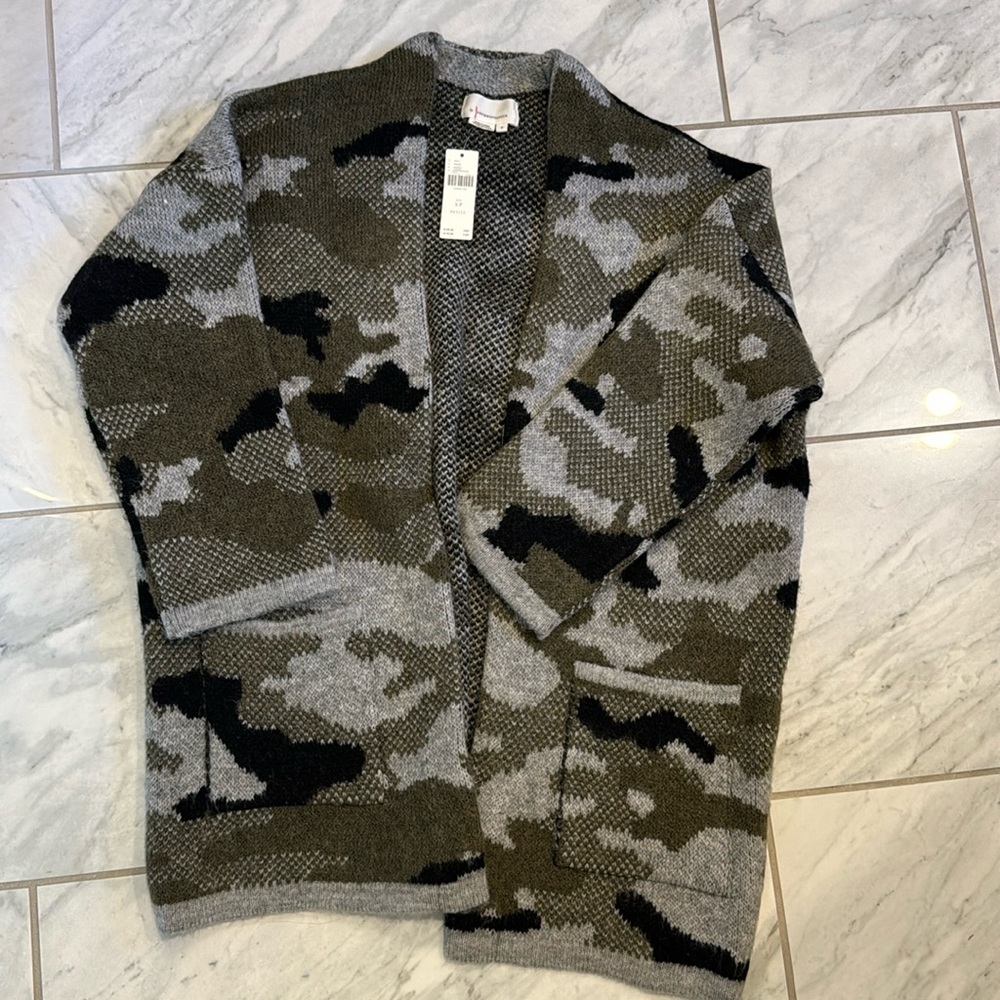 Anthropologie size S Camo cardigan